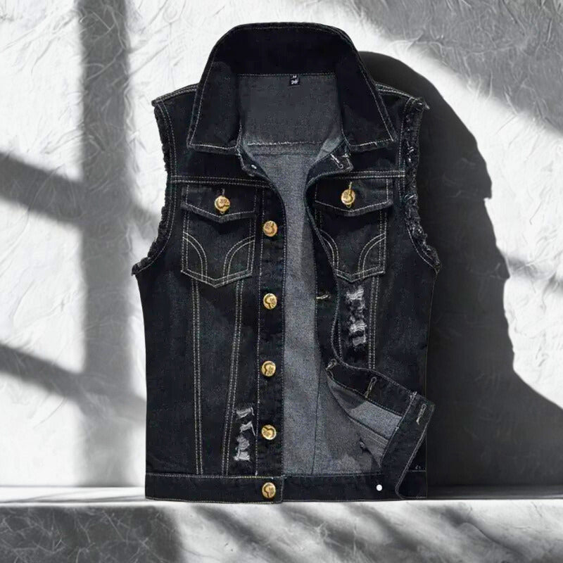 DENIM SLEEVELESS VEST