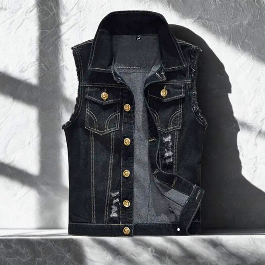 DENIM SLEEVELESS VEST